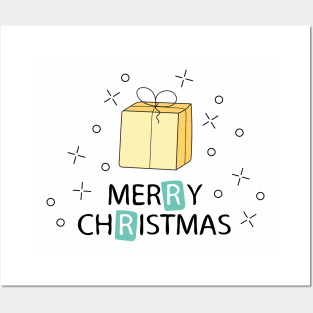 Merry Christmas and Happy New Year. Christmas greeting card with calligraphy Posters and Art